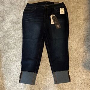 1822 Denim Dark Blue Ankle Jeans